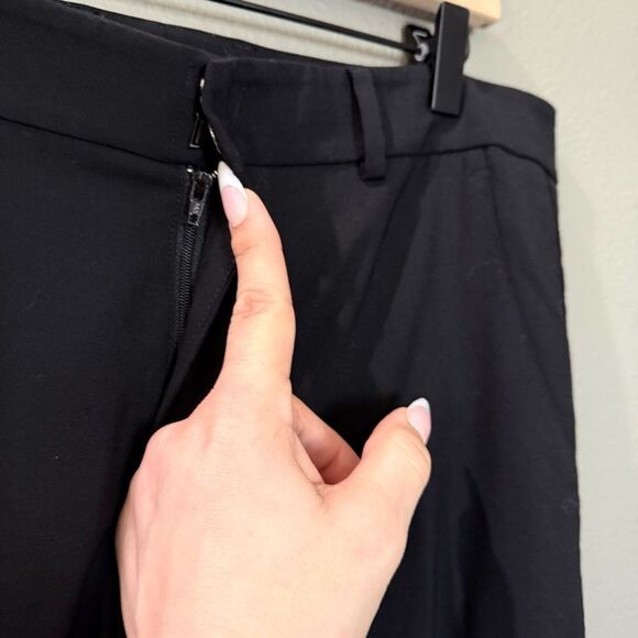 VINCE Black Wool Blend Tuxedo Trouser Pants - Picture 13 of 16